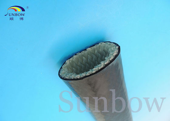 China Eco - friendly Heat Resistant Wire Sleeve Fireproof Sleeve 12mm Inside Diameter Black Color supplier