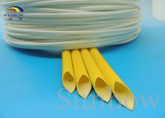 China Silicone rubber fiberglass sleeving Silicone fiberglass sleeving sleevings supplier