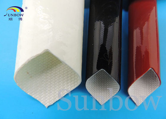China Silicone Rubber Sleeve / Silicone Fiberglass Sleeving Flame Retardant 0.5mm ~ 30.0mm supplier