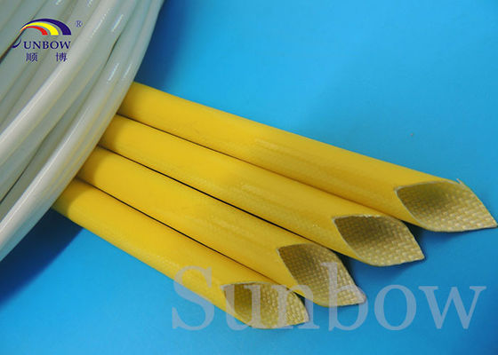 China Silicone Rubber Braided Fiberglass Sleeving Silicone Fiberglass Sleeving supplier