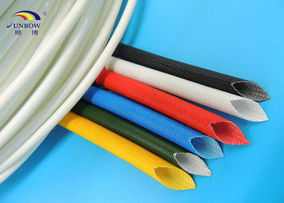 China 6.0mm Silicone Fiberglass Sleeving , Wiring Harness Proetction fibreglass sleeve supplier
