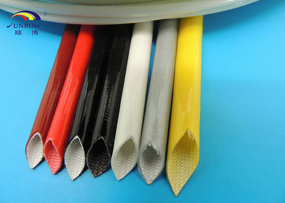 China 4KV Braided Silicone Coated Fiberglass Sleeve for Home Electrical Appliance supplier