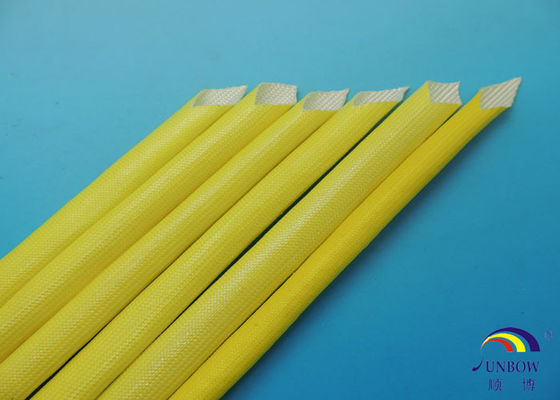 China Acrylic Resin Saturated Fiberglass Wire Sleeve / Acrylic Coated Fiberglass Sleeving supplier