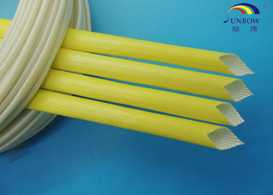 China ROHS REACH 1.5KV Home Electrical Appliance Tubing Acryic Resin Coated Fiber Glass Sleeving supplier