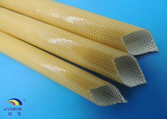China High quality Oil proof PU Varished  Fiber glass Sleeve for wire insulation supplier