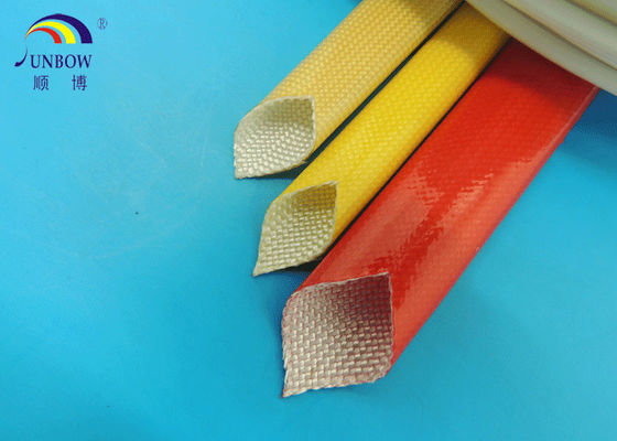 China heat temperature resistance PU Coated Fiberglass Sleeving for motors insulation supplier