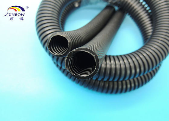 China Flexible Seal Type Corrugated Plastic Pipe / Tubes / Hose Wavy SShape Black or White supplier
