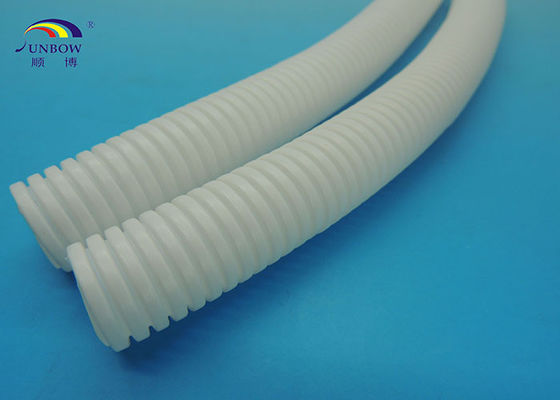 China Electrical Conduit PP White Corrugated Pipes 5.5mm - 48mm Inner Dia Fire Resistance supplier