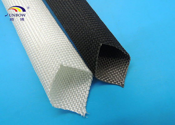 China White Uncoated Flexible High Temperature Fiberglass Sleeving for Cables 400℃ supplier