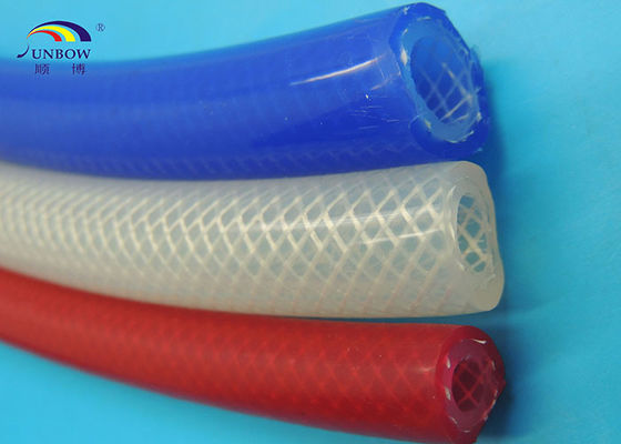 China Extruded Braid Reinforced Silicone Rubber Tube / Tubing For Coffee Maker ,  FDA Approval supplier
