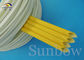 Fray resistant Saturated Silicone Fiberglass Sleeving , heat proof cable sleeve supplier