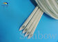 Fray resistant Saturated Silicone Fiberglass Sleeving , heat proof cable sleeve supplier