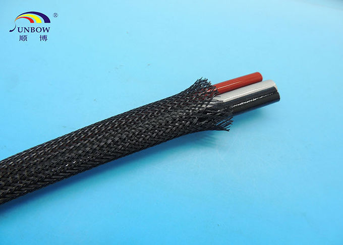 Non flammable Polyester braided Sleeve , Wear resistant Cable Sleeves for Wire Harness