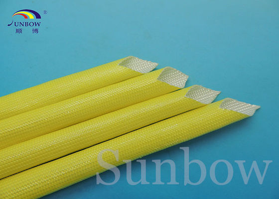 China Insulation Colorful Acrylic Coated Fiberglass Sleeving For Class F Motors supplier