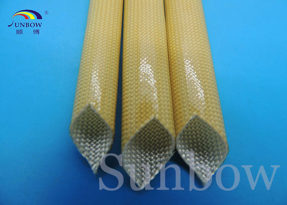 China Braided Polyurethane fiberglass Sleeves 7000V for F class motors supplier