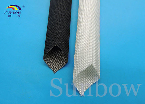 China Unvarnish Fiber Glass Sleeves Fiberglass Braided Sleeving Black supplier