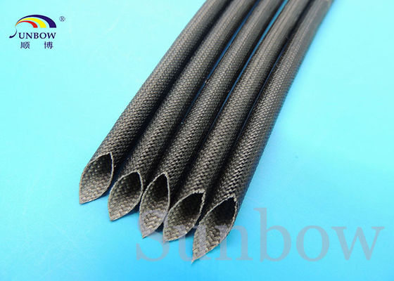 China Silicone Fiberglass Sleeving High Temperature 8mm Black supplier
