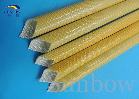 China 2.5KV electric cable protection PU fiberglass sleeve for motors application supplier