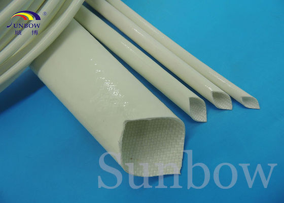 China 4mm Electrical Wire Silicone Fiberglass Sleeving , thermal insulation sleeve supplier