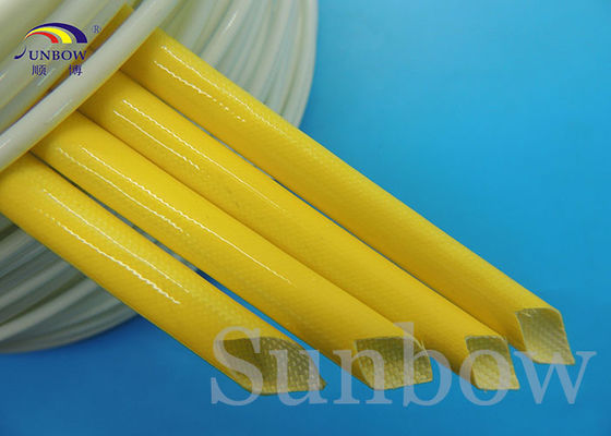 China Braided silicone rubber coated fiberglass sleeving heat resistant supplier