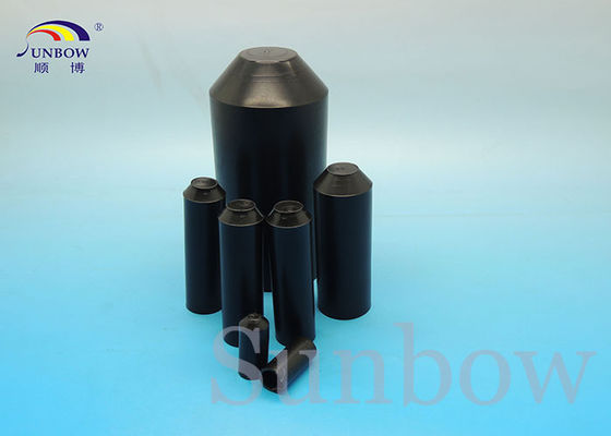 China Cable Securing Polyolefin Heat Shrink End Caps With Glue Inside supplier