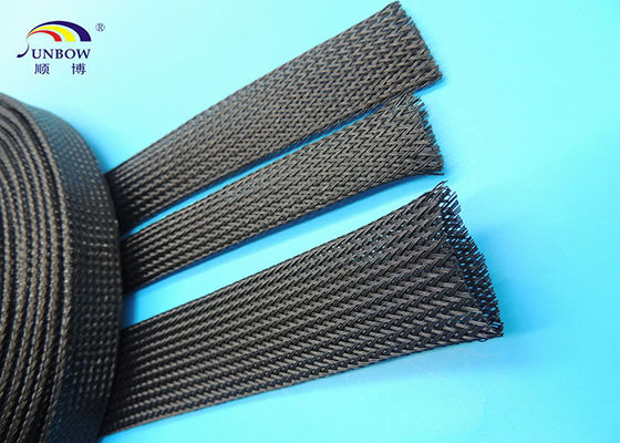 China Non flammable Polyester braided Sleeve , Wear resistant Cable Sleeves for Wire Harness supplier