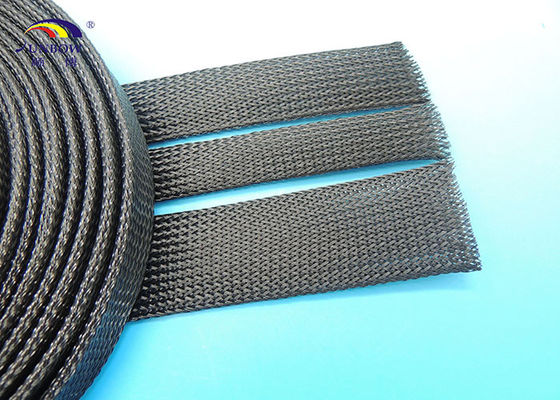 China UL94 V0 PET  polyester expandable braided sleevings for cable protection supplier
