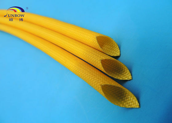 China Red 1.2KV Braided Silicone Rubber Fiberglass Sleeving High Temperature Resistant supplier