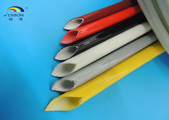 China High Temperature Silicone Fiberglass Sleeving for Insulators Fireproof and Eco-friendly supplier