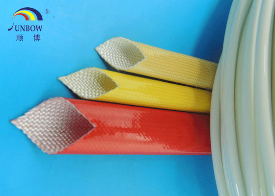 China Waterproof Polyurethane Fiberglass braided Insulation electrical sleeving For F grade electric motor#SB-PUGS supplier