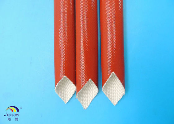 China Flexible Flame Retardant Silicone Coated Fiberglass Sleeving / Expandable Tubing supplier