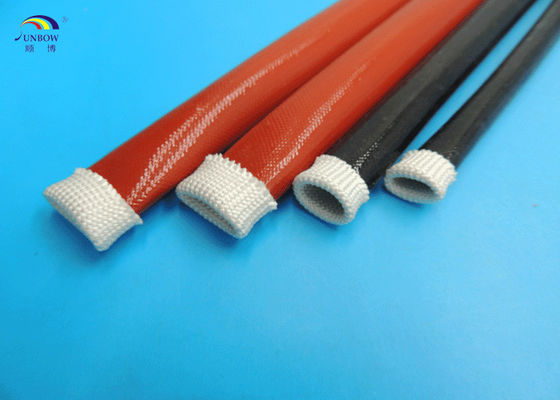 China Insulation Expandable Braided Sleeving High Temperature Fiberglass Sleeving Coated Silicone supplier