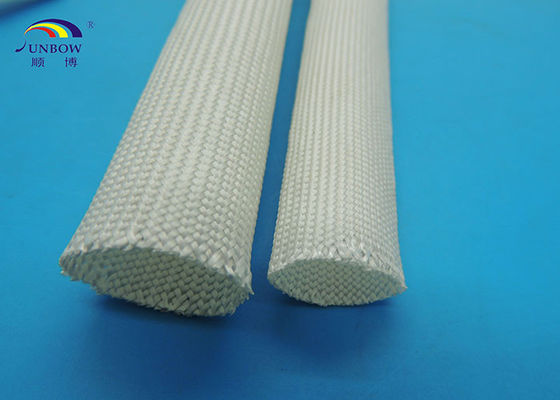 China Non-alkali Braided High Temperature Fiberglass Sleeving for Insulators / Wires Assemblies supplier