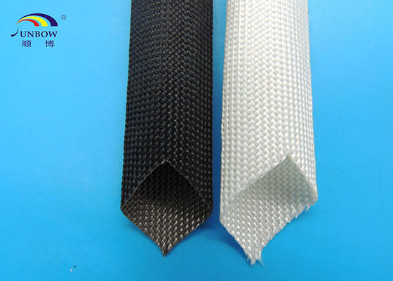 China Braided High Temperature Fiberglass Sleeving , Electric Cable Protection Sleeve supplier