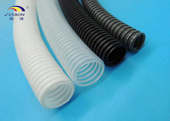 China Ripple Flexible Corrugated Pipes / Wire Loom Corrugated Split Plastic Tube supplier