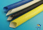 Yellow Black Red Natural Color Acrylic Resin Fiberglass Braided Sleeving / Eco-friendly Insulating Sleeves supplier