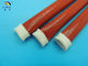Red ID 10MM Expandable Braided Sleeving Coated with Silicone Resin -60℃ ~ 180℃ supplier