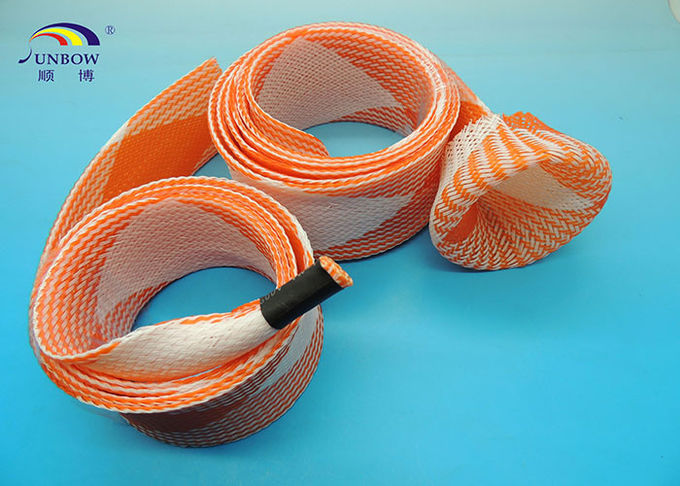 Colorful PET braided expandable Sleeve with ROHS for cable sleeving