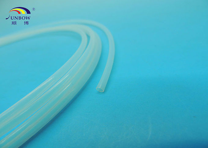100% Virgin Extruded Clear PTFE Tube  / Pipe Pure White With Smooth Surface